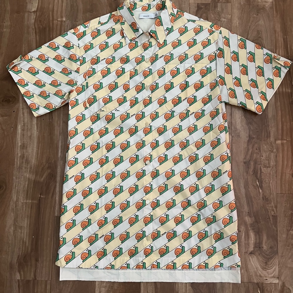 COACH WOMEN’S SNAIL PRINT SHIRT DRESS